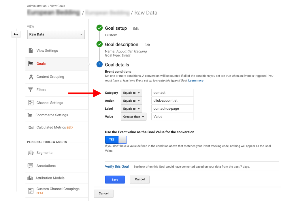 google analytics goals screenshot 5